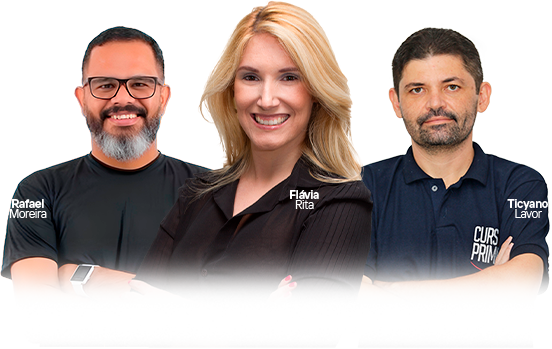 Rafael Moreira, Flávia Rita e Ticyano Lavor